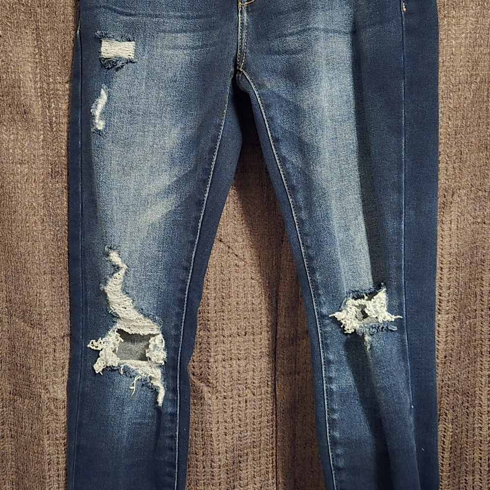 Old Navy Distressed Ankle Jeans - Dark Blue